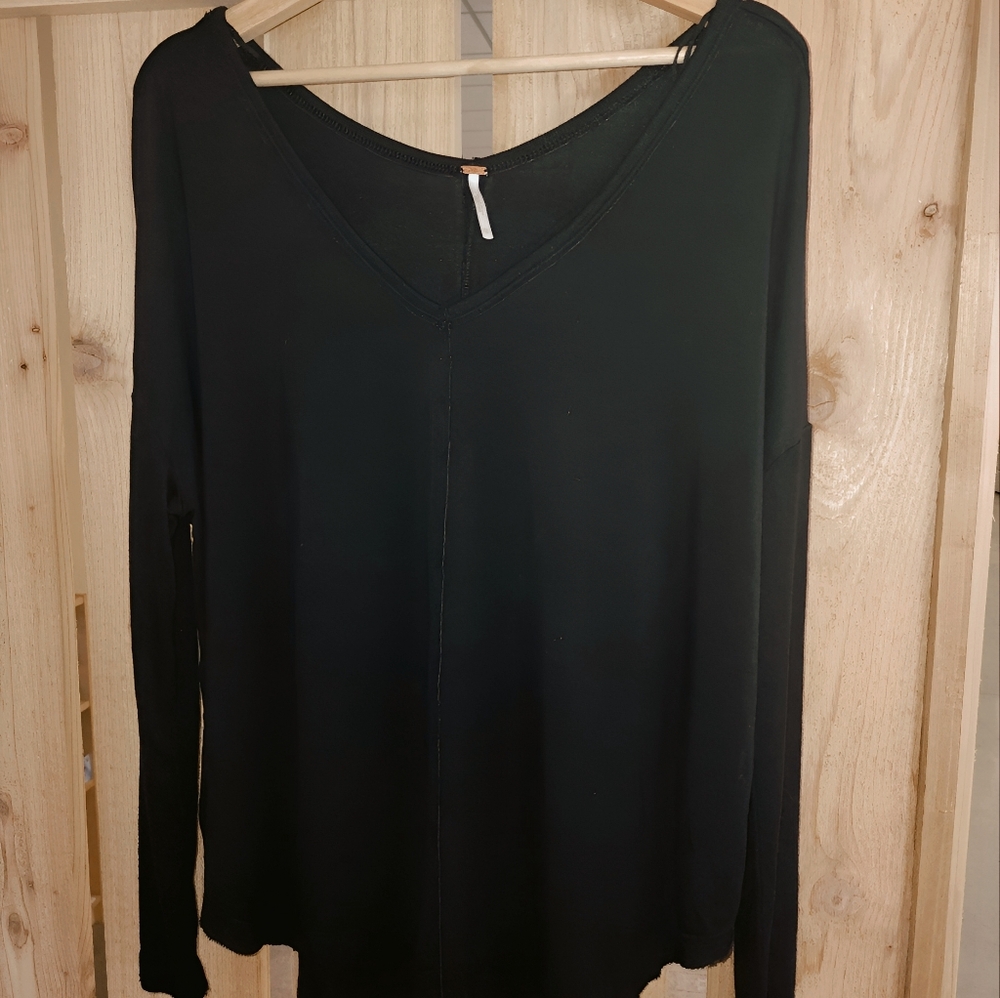 Oversized Free People Basic Black Tunic